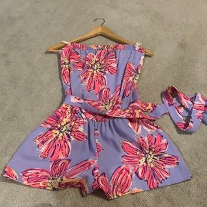Lily strapless romper